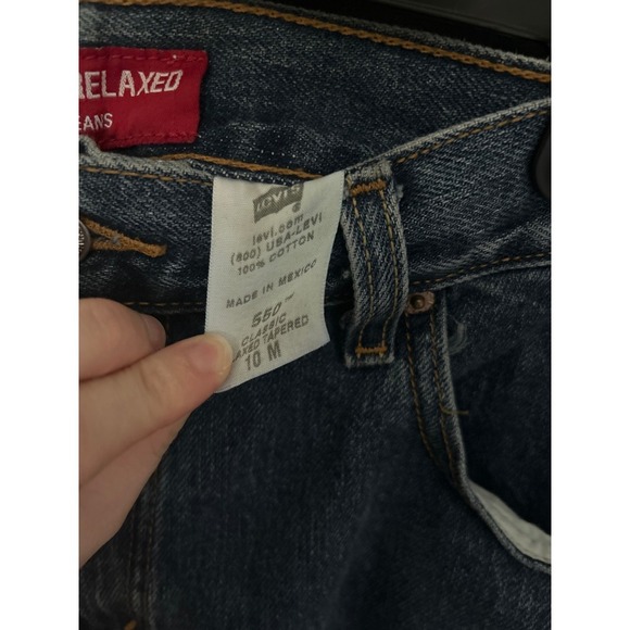 Levi's 550 Jeans Size 10 M Relaxed Tapered Blue Denim - Picture 3 of 7